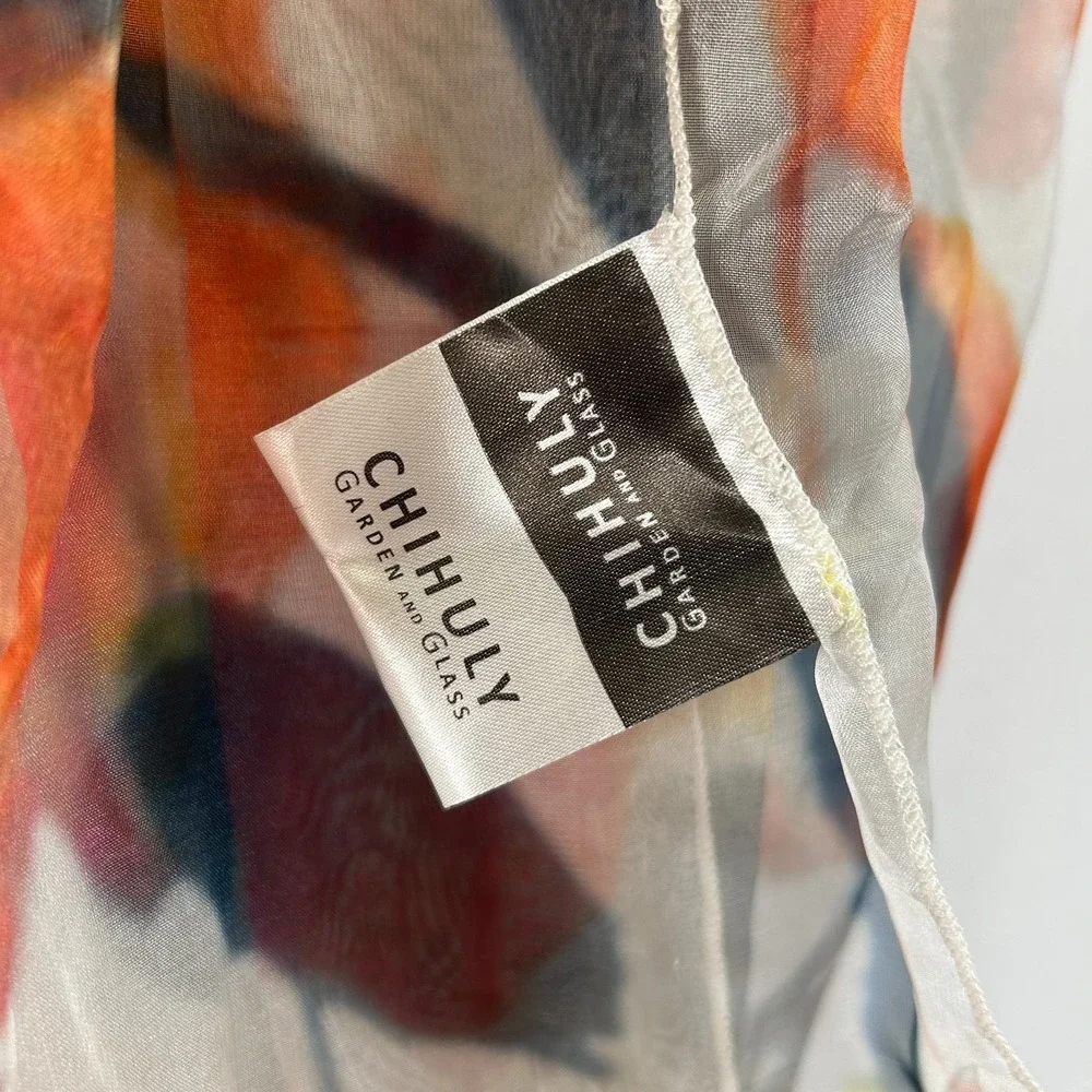 Chihuly Scarf Garden Glass Silk Wrap‎ Limited Edition Floral Art To Wear Design